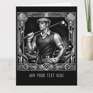 Agradecimiento Golfista Deco Personalizado - Tarjeta de Golf Gran