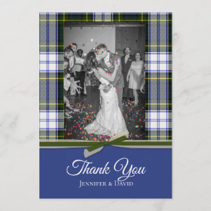 Agradecimiento Gordon Vestido Boda Plaid Foto - Tarjeta de agrade