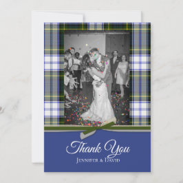 Agradecimiento Gordon Vestido Boda Plaid Foto - Tarjeta de agrade
