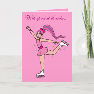 Agradecimiento Gracias a la tarjeta de entrenador de patinaje sob