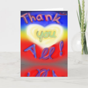 Agradecimiento Gracias a todas las nubes de color tarjeta de beso