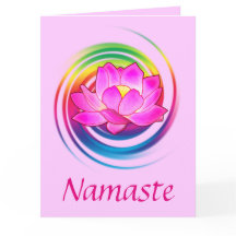 Gracias a una tarjeta grande de la flor de Lotus