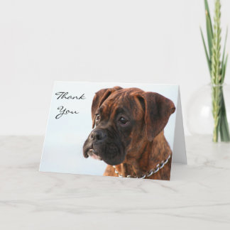 Agradecimiento Gracias Brindle boxer tarjeta de saludo