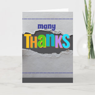 Agradecimiento Gracias Diversión De Tarjeta Y personalizado Color