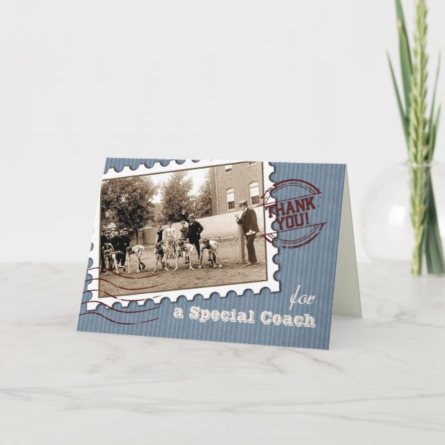 Agradecimiento Gracias Entrenador. Tarjeta de Personalizado de de (Anverso)