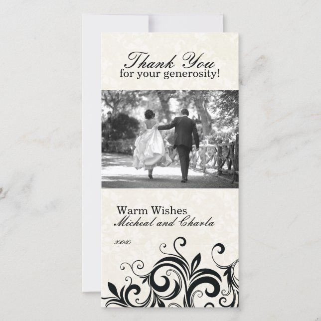 Agradecimiento Gracias la tarjeta de la foto (4x8) (Anverso)