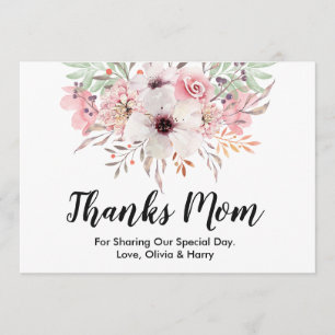 Agradecimiento Gracias Mamá Country Floral   Tarjeta de agradecim
