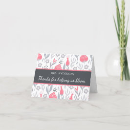 Agradecimiento Gracias Por Ayudarnos A Bloom Tarjeta De Gracias