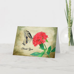 Agradecimiento Gracias por la tarjeta de cena, mariposa