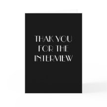 Gracias por la tarjeta de la entrevista
