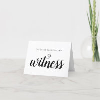 Gracias Por Ser Nuestra Tarjeta Boda De Testigos