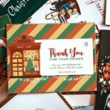 Gracias por su pedido Tarjeta de Navidad Retro