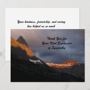 Agradecimiento Gracias por su simpatía, tarjeta de amanecer de Gl
