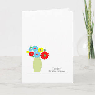 Agradecimiento Gracias Por Su Tarjeta De Compasión, Flores