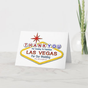 Agradecimiento Gracias por tarjeta de los recienes casados de Las