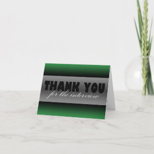 Agradecimiento "Gracias por tarjeta verde oscuro de la