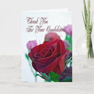 Agradecimiento Gracias por tu tarjeta de simpatía, con una rosa r