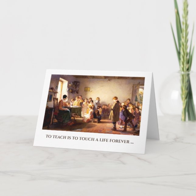 Agradecimiento Gracias, profesor. Tarjeta de felicitación del Bel (Anverso)