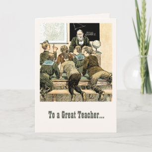 Agradecimiento Gracias, Profesor. Tarjeta de saludo de Arte Vinta