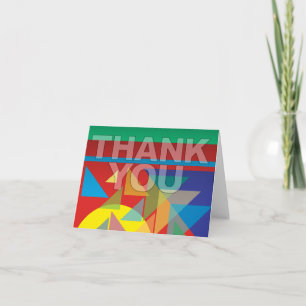 Agradecimiento Gracias Reto de tarjeta Resumen Geométrico