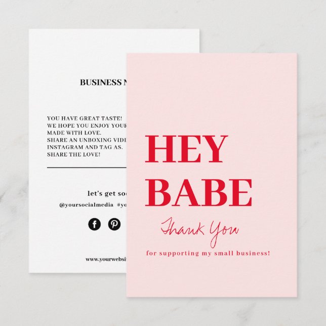 Agradecimiento Gracias Solicitud de tarjeta de presentación (Anverso / Reverso)