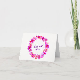 Agradecimiento Gracias tarjeta de arte panceta rosa
