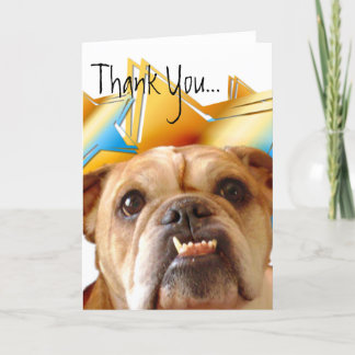Agradecimiento Gracias tarjeta de bienvenida de Bulldog