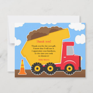 Agradecimiento Gracias tarjeta de construcción