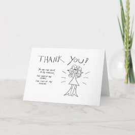 Agradecimiento ¡Gracias! Tarjeta de Crazyhair - coloréela usted