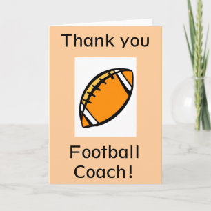 Agradecimiento Gracias tarjeta de entrenador de fútbol