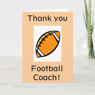 Agradecimiento Gracias tarjeta de entrenador de fútbol