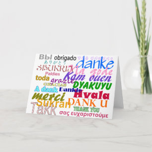 Agradecimiento Gracias tarjeta de felicitación