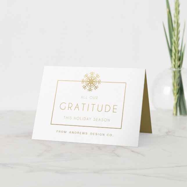 Agradecimiento Gracias tarjeta de felicitación corporativa de vac (Anverso)