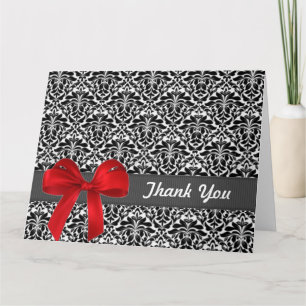 Agradecimiento Gracias, tarjeta de felicitación Damask