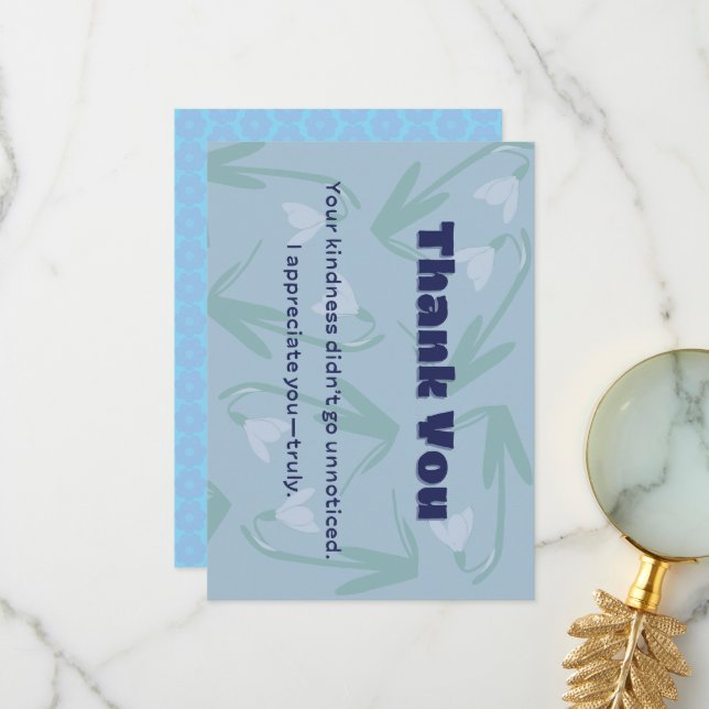 Agradecimiento Gracias tarjeta de felicitación de diseño de tarje (Anverso/Reverso In Situ)