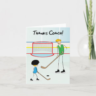 Agradecimiento Gracias tarjeta de felicitación de entrenador de h