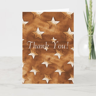 Agradecimiento Gracias tarjeta de felicitación de las estrellas