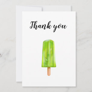 Agradecimiento Gracias tarjeta de felicitación de los popsicles
