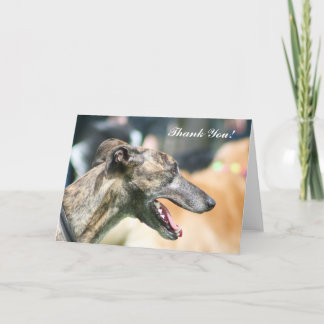 Agradecimiento Gracias tarjeta de felicitación Greyhound