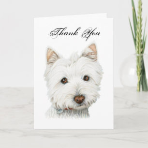 Agradecimiento Gracias, tarjeta de felicitación linda del perro