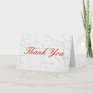 Agradecimiento Gracias Tarjeta de felicitación Red Script Gray Wa