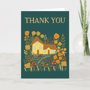 Agradecimiento GRACIAS Tarjeta de Flores de Caserío