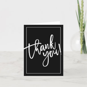Agradecimiento GRACIAS TARJETA DE FOTOGRAFÍA con letras a mano bl