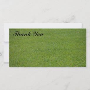 Agradecimiento Gracias tarjeta de fotos - hierba verde