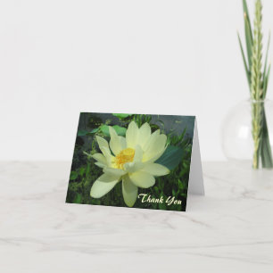 Agradecimiento Gracias tarjeta de la flor del lirio de agua