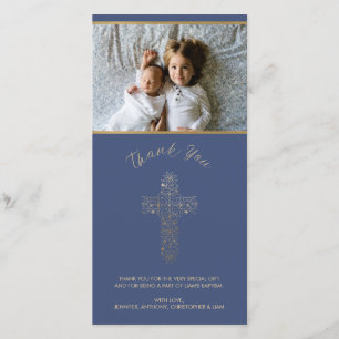 Agradecimiento Gracias tarjeta de la foto - religiosa (bautismo,