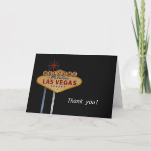 Agradecimiento ¡Gracias! Tarjeta de Las Vegas