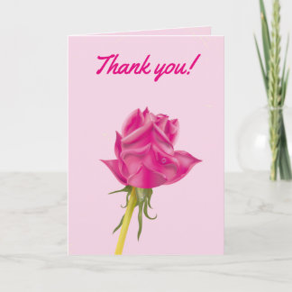 Agradecimiento Gracias tarjeta de Personalizado rosa