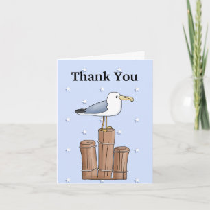 Agradecimiento Gracias tarjeta de saludo Seagull