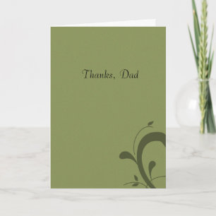 Agradecimiento Gracias, tarjeta del día de papá padre
